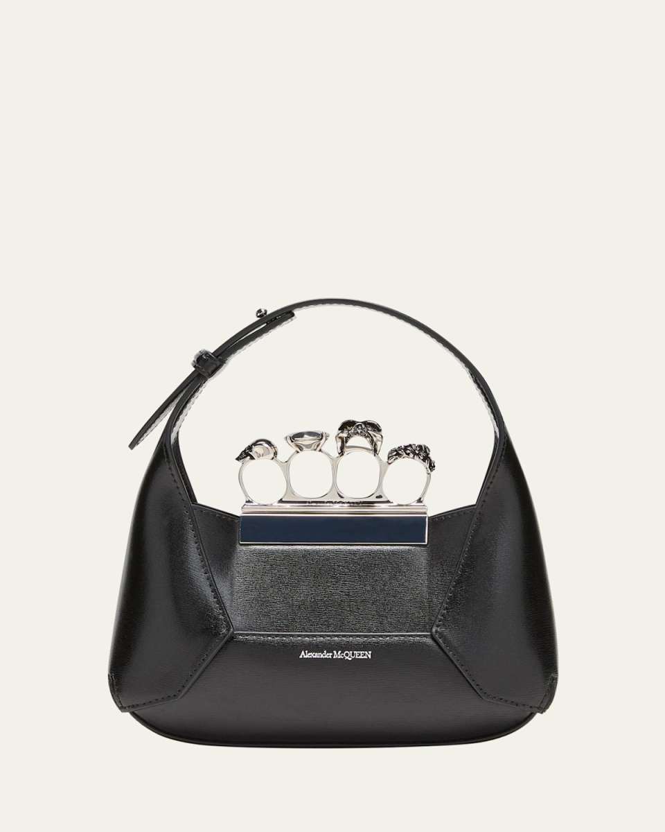 Skull Jeweled Mini Chain Hobo Bag